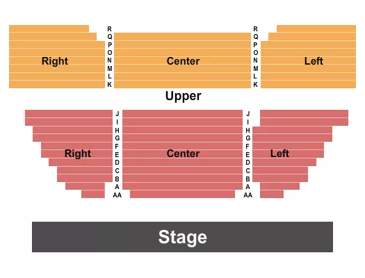 seating chart for Benson Performing Arts Center - Endstage - eventticketscenter.com