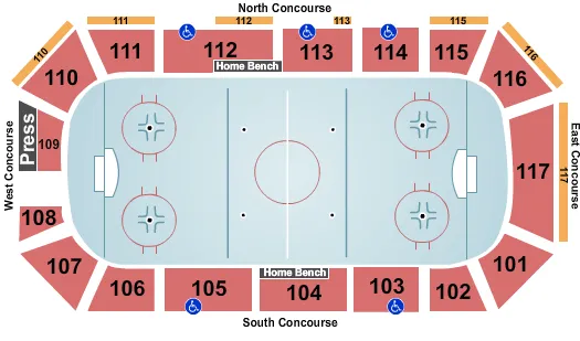 Hockey Seating Map