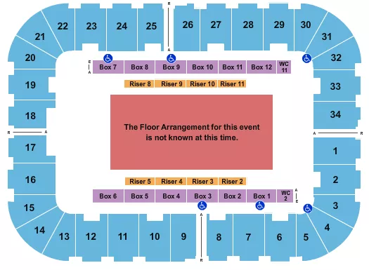 seating chart for Berglund Center Coliseum - Generic Floor - eventticketscenter.com