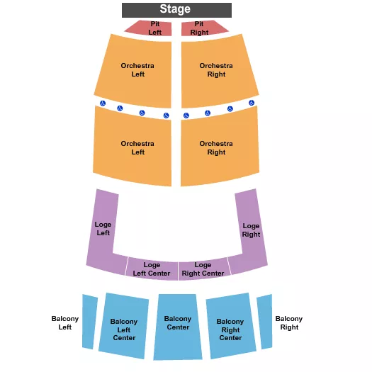 seating chart for Berglund Performing Arts Theatre - Endstage - eventticketscenter.com