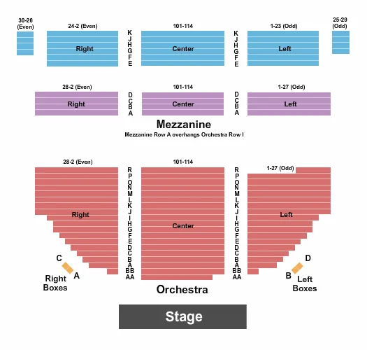 seating chart for Bernard B. Jacobs Theater - Endstage - eventticketscenter.com