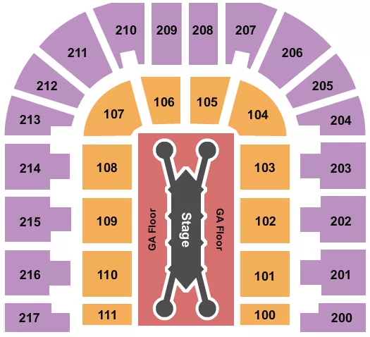 seating chart for Bert Ogden Arena - Feid - eventticketscenter.com