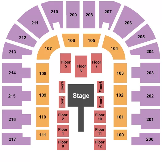 seating chart for Bert Ogden Arena - Grupo Duelo - eventticketscenter.com