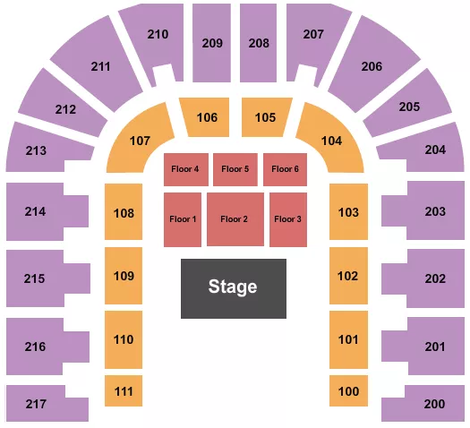 seating chart for Bert Ogden Arena - Halfhouse 2 - eventticketscenter.com