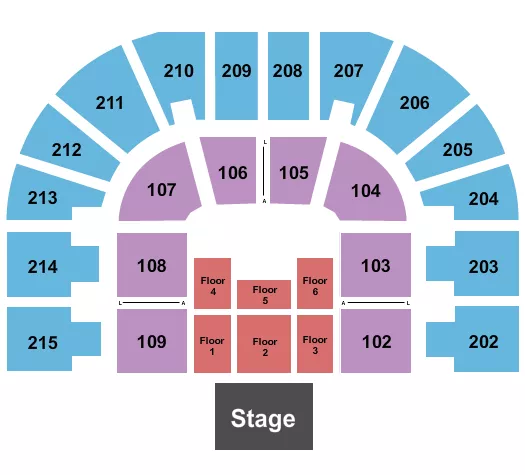 seating chart for Bert Ogden Arena - Halfhouse - eventticketscenter.com