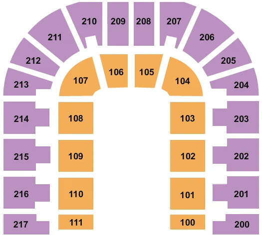 seating chart for Bert Ogden Arena - Open Floor - eventticketscenter.com