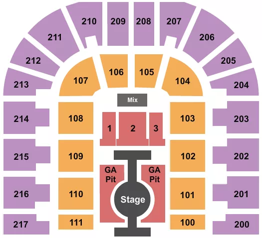 seating chart for Bert Ogden Arena - Peso Pluma - eventticketscenter.com