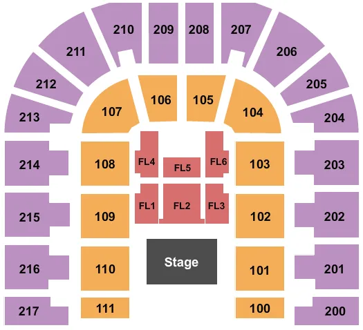 seating chart for Bert Ogden Arena - Styx - eventticketscenter.com