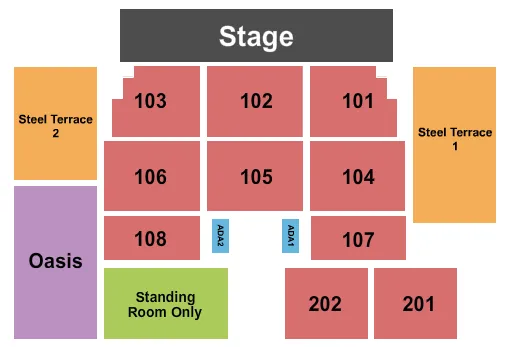 seating chart for Bethlehem Musikfest - Wind Creek Steel Stage - Endstage 3 - eventticketscenter.com