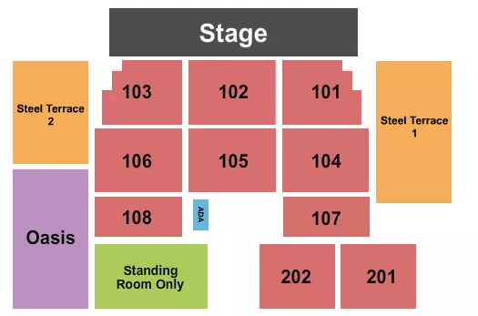 seating chart for Bethlehem Musikfest - Wind Creek Steel Stage - Endstage 4 - eventticketscenter.com