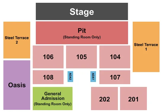 seating chart for Bethlehem Musikfest - Wind Creek Steel Stage - End Stage Pit 3 - eventticketscenter.com