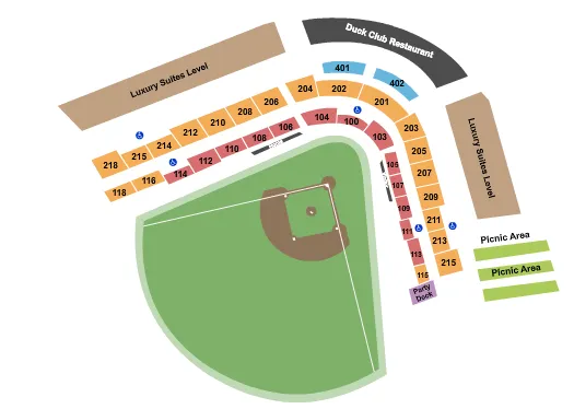 Baseball Seating Map