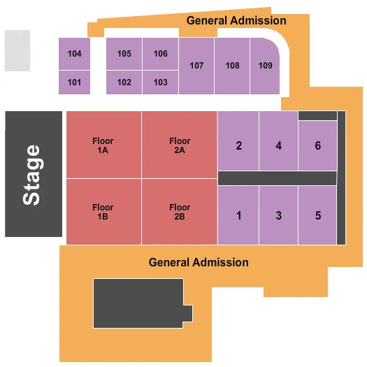 seating chart for Big Night Live - Endstage 3 - eventticketscenter.com