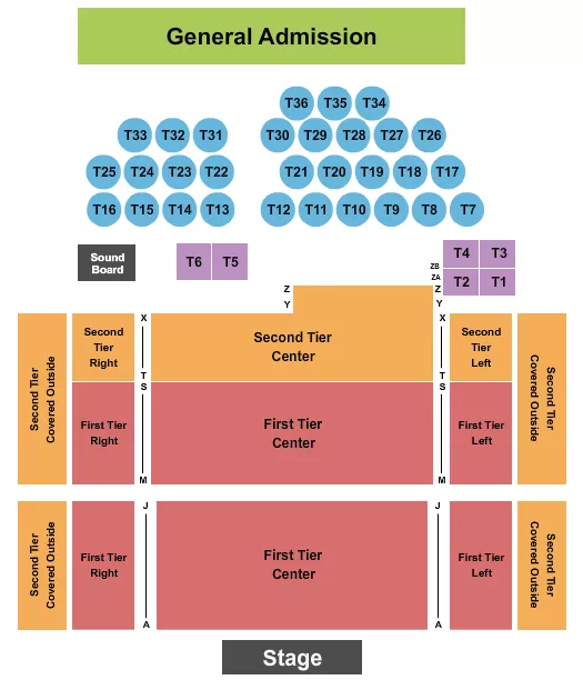 seating chart for Big Top Chautauqua - Endstage 5 - eventticketscenter.com