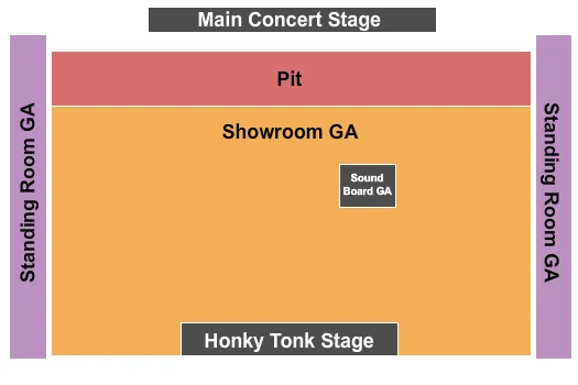 seating chart for Billy Bobs - End Stage GA Pit - eventticketscenter.com