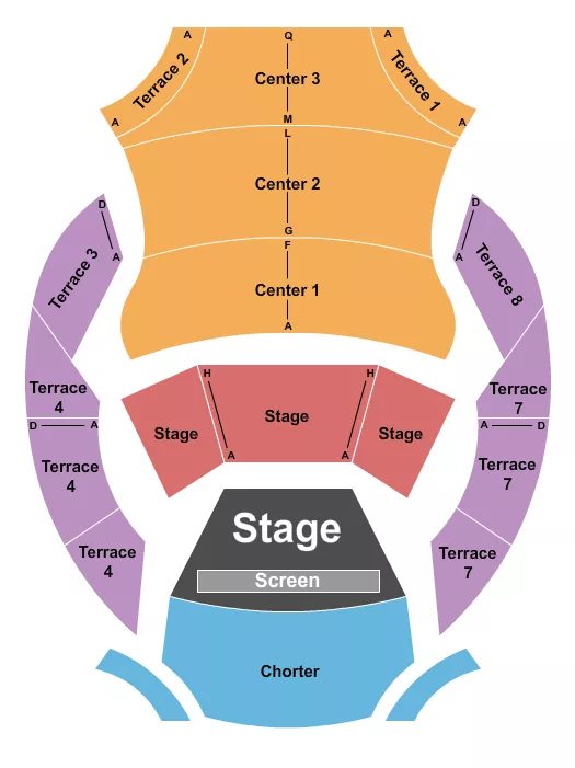 seating chart for Bing Concert Hall - Endstage - eventticketscenter.com