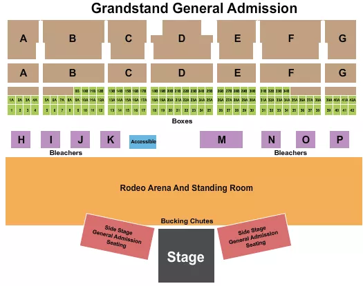 seating chart for Big R Arena At Colorado State Fair - Rodeo - eventticketscenter.com