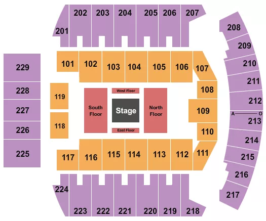 seating chart for Bismarck Event Center - Center Stage 1 - eventticketscenter.com