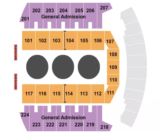seating chart for Bismarck Event Center - Circus - eventticketscenter.com