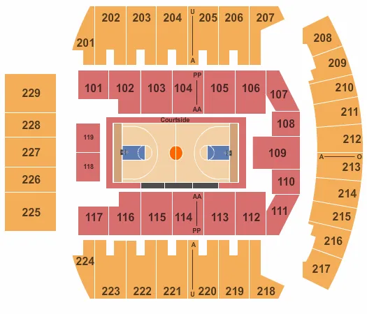 seating chart for Bismarck Event Center - Harlem Globetrotters - eventticketscenter.com