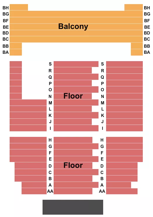 seating chart for Black Box Auditorium at The United Theatre - Endstage 2 - eventticketscenter.com