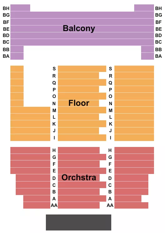 seating chart for Black Box Auditorium at The United Theatre - Endstage - eventticketscenter.com