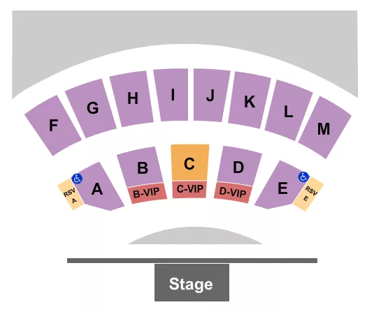 seating chart for Black Oak Amphitheater - End Stage 3 - eventticketscenter.com
