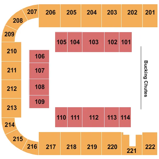 seating chart for Black River Coliseum - Rodeo - eventticketscenter.com
