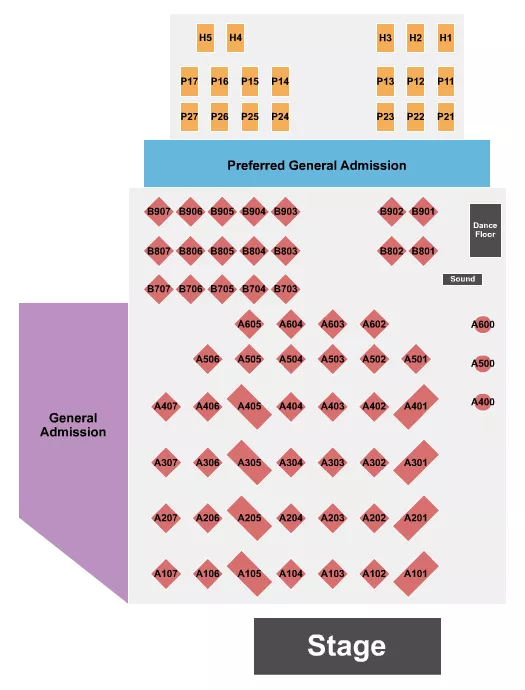 seating chart for Blackhawk Creek - Endstage/Preferred GA - eventticketscenter.com