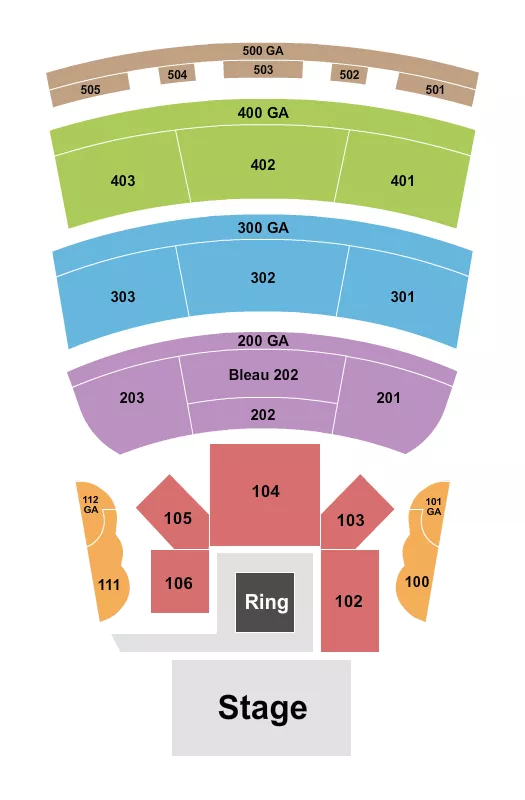 seating chart for BleauLive Theater At Fontainebleau Las Vegas - Boxing - eventticketscenter.com