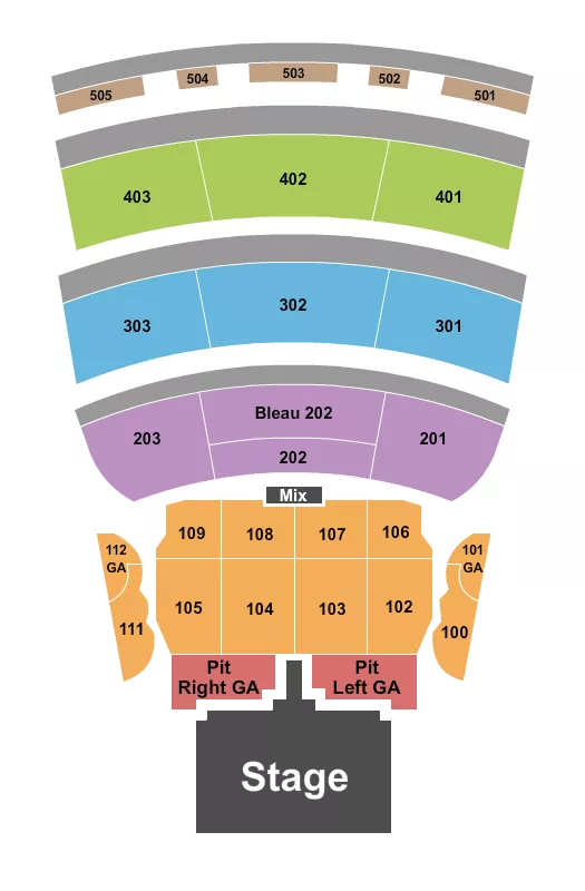 seating chart for BleauLive Theater At Fontainebleau Las Vegas - Endstage GA Pits w/ Catwalk 3 - eventticketscenter.com