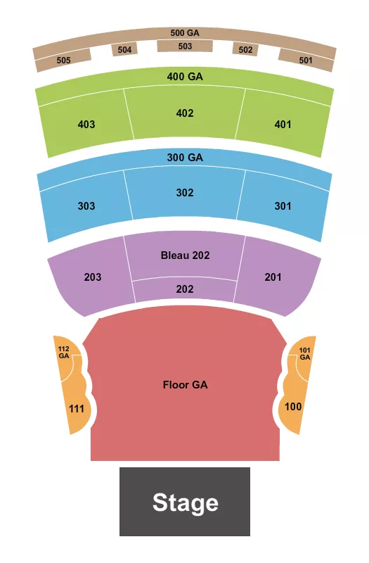 seating chart for BleauLive Theater At Fontainebleau Las Vegas - Endstage GA - eventticketscenter.com