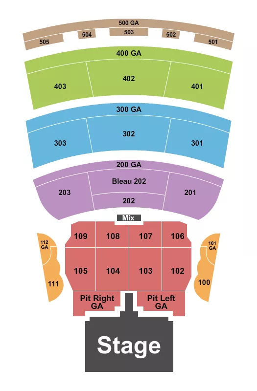seating chart for BleauLive Theater At Fontainebleau Las Vegas - Keith Urban - eventticketscenter.com