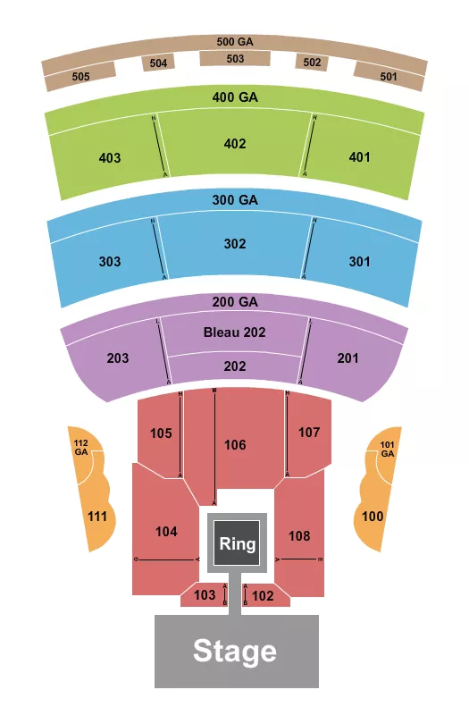 seating chart for BleauLive Theater At Fontainebleau Las Vegas - WWE - eventticketscenter.com