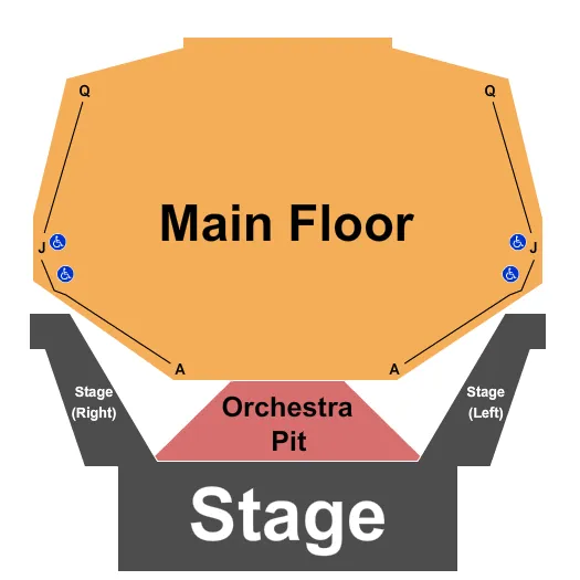 seating chart for The Blizzard Theatre - End Stage - eventticketscenter.com