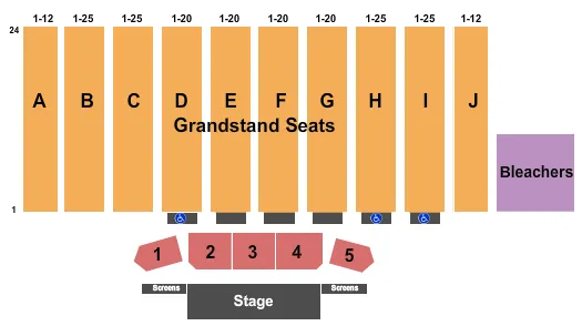 seating chart for Bloomsburg Fair - Endstage 3 - eventticketscenter.com