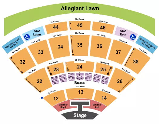 seating chart for Blossom Music Center - Kenny Chesney 2024 - eventticketscenter.com