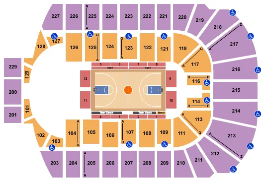 seating chart for Blue Cross Arena - Harlem Globetrotters - eventticketscenter.com