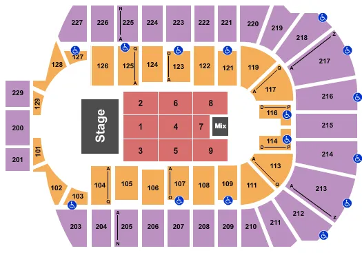 seating chart for Blue Cross Arena - Katt Williams - eventticketscenter.com