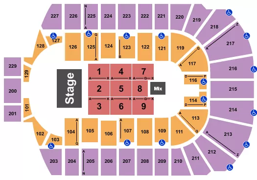 seating chart for Blue Cross Arena - Keith Sweat - eventticketscenter.com