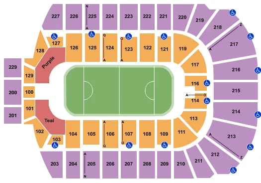 seating chart for Blue Cross Arena - Lacrosse - eventticketscenter.com