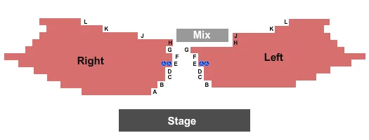 seating chart for Blue Gate Music Hall - End Stage - eventticketscenter.com