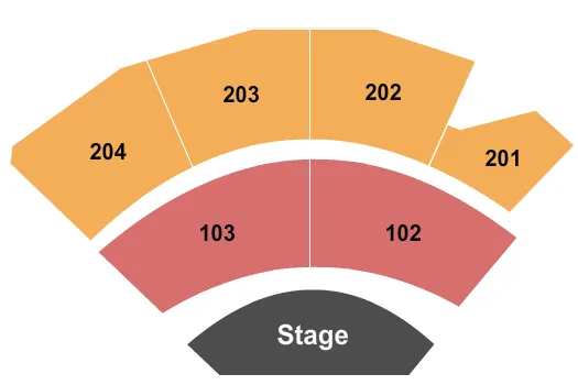 seating chart for Blue Man Theater at The Luxor Hotel - End Stage - eventticketscenter.com
