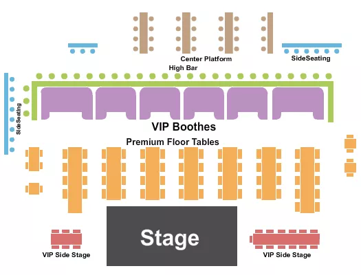 seating chart for Blue Note - Napa - Endstage 2 - eventticketscenter.com