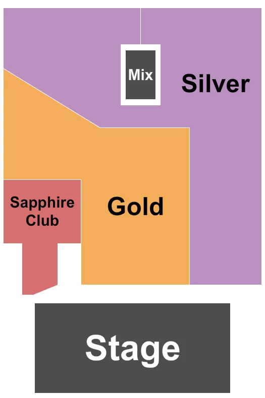 seating chart for Blue Note Summer Sessions at Meritage Resort - GA Gold/Silver/Saphire Club - eventticketscenter.com