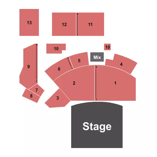 seating chart for Blue Ocean Music Hall - Endstage 3 - eventticketscenter.com