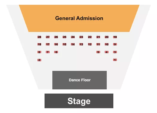 seating chart for BlueWater Resort Amphitheatre  - Endstage GA/VIP/Tables - eventticketscenter.com