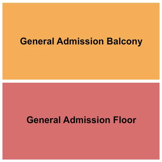 Bluebird Music Festival Seating Chart at Macky Auditorium Concert Hall. The chart shows the main floor/stage with seating options surrounding it, which are color coded