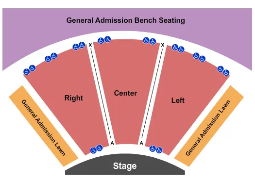 seating chart for Bluestem Center for the Arts Amphitheatre - End Stage - eventticketscenter.com