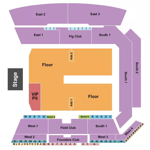 seating chart for BMO Stadium - Endstage GA & VIP - eventticketscenter.com